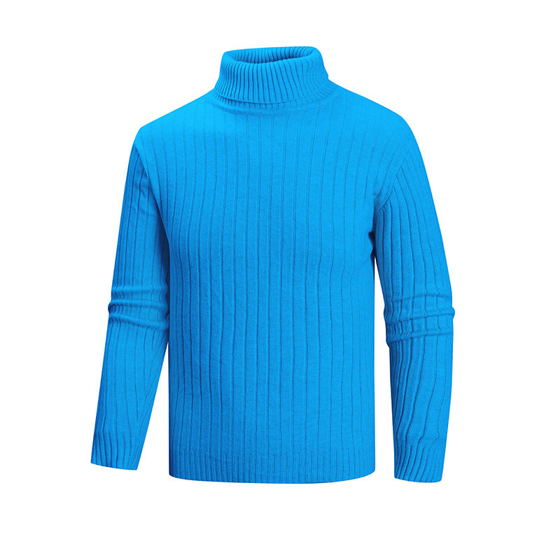 Herren eleganter Pullover mit hohem Kragen und feiner Rippenstruktur ModeGeist