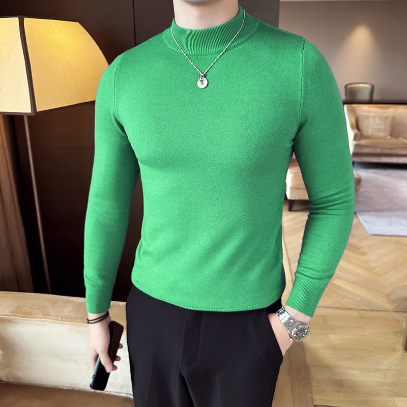 Herren modischer Pullover mit hohem Kragen und eleganter Passform ModeGeist