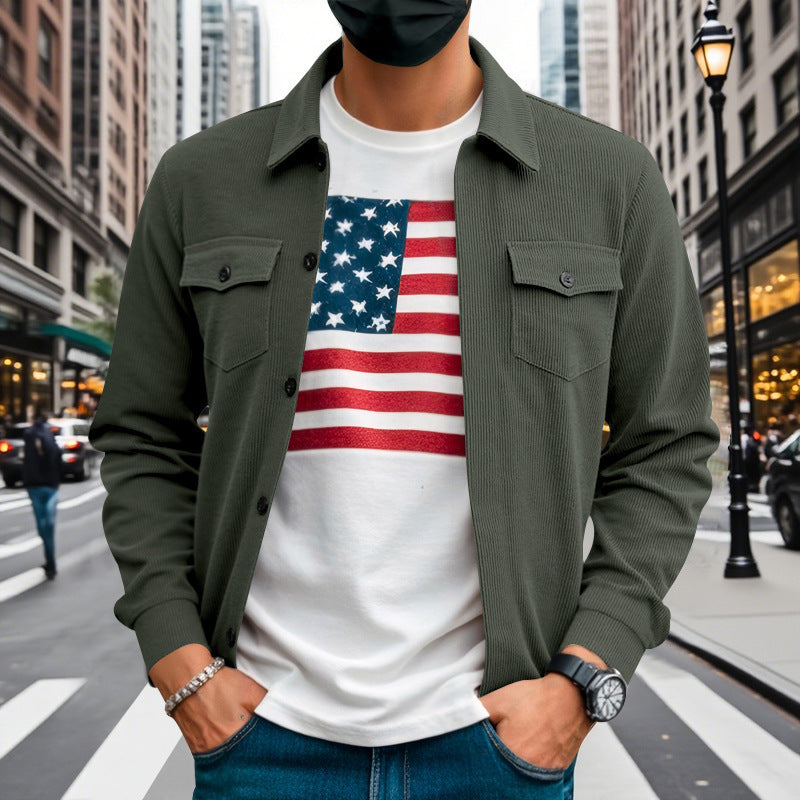 Herren lässige Hemdjacke im strukturierten Design ModeGeist