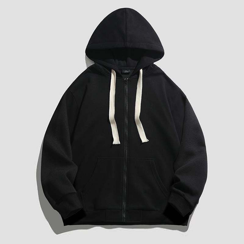Damen warme Kapuzenjacke mit durchgehendem Reißverschluss und großzügigen Taschen ModeGeist