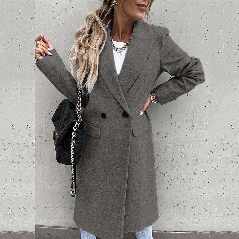 Damen eleganter Wollmantel im Oversized-Stil ModeGeist