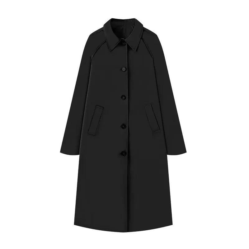 ModeGeist | Trail Karo Gefütterter Einreihiger Trenchcoat