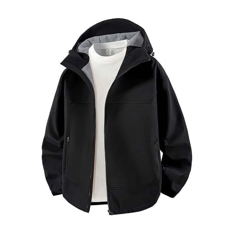 Damen Modische Übergangsjacke mit hohem Kragen und funktionalen Reißverschlusstaschen ModeGeist