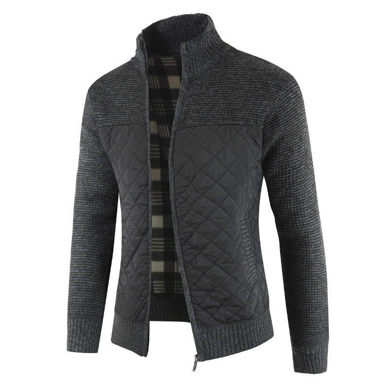Herren Steppjacke mit Strickdetails ModeGeist