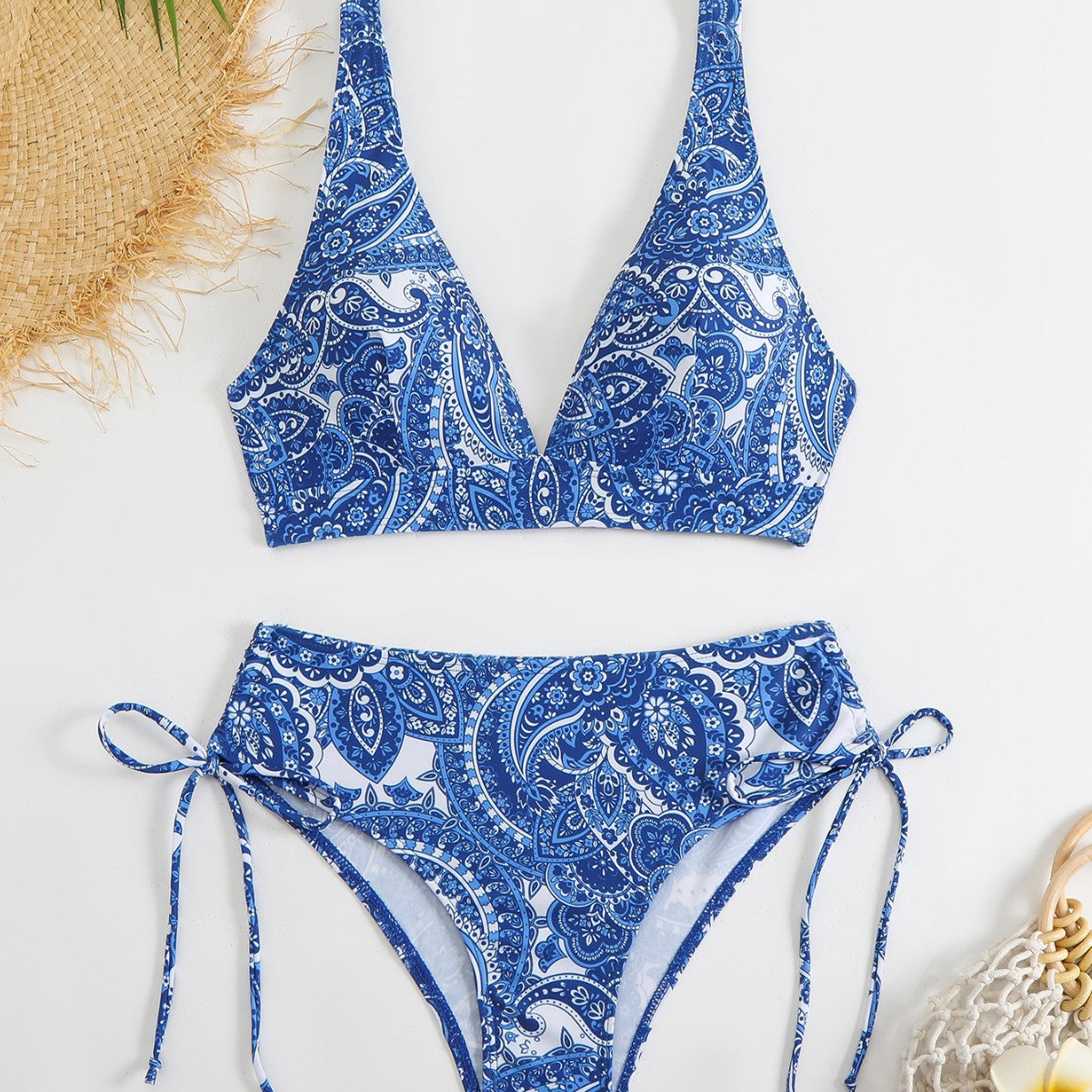 Modisches Damen Badeanzug Set mit verstellbarem High-Cut
