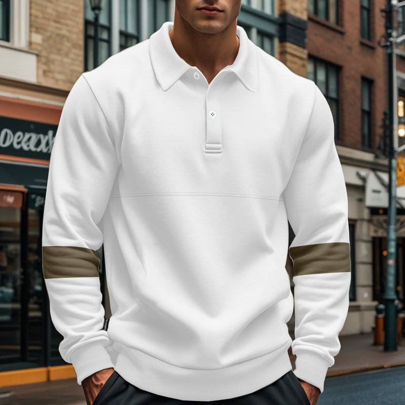 Herren sportlicher Pullover mit modischen Kontraststreifen ModeGeist