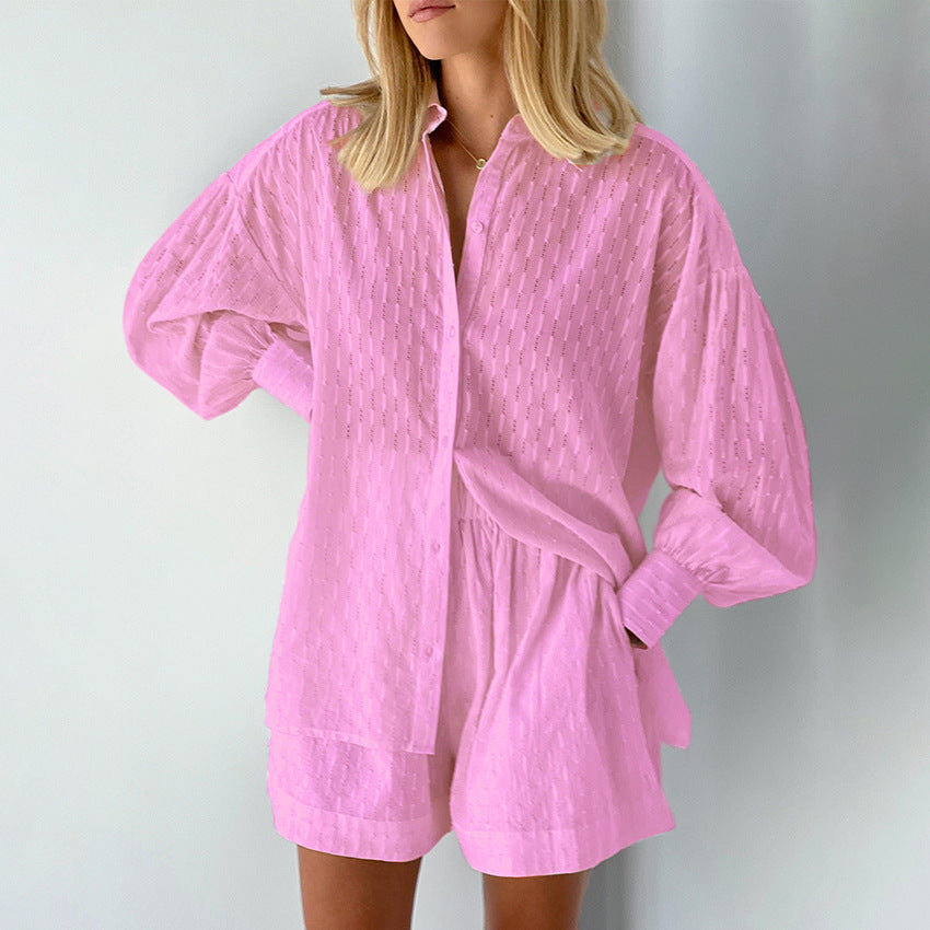 Damen Lässiges Oberteil und Shorts Set mit luftiger Passform ModeGeist