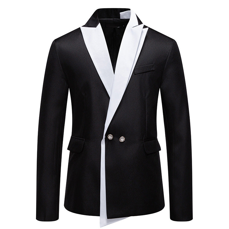 Herren Eleganter Smoking-Blazer mit kontrastreichem Revers ModeGeist