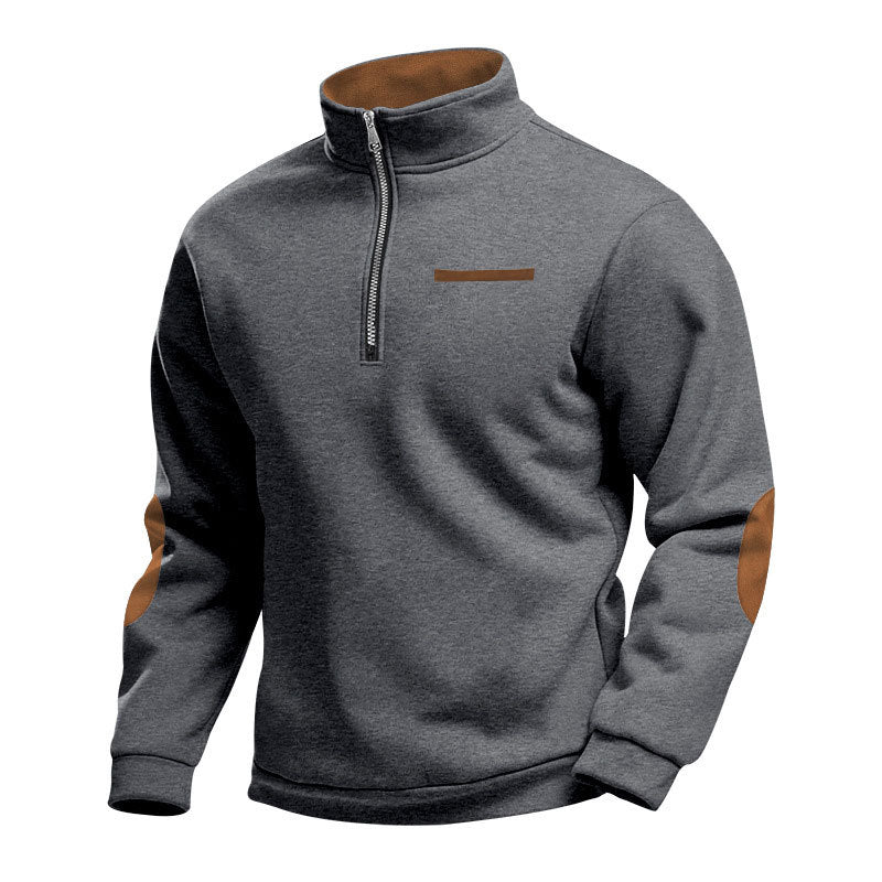 Herren Hochwertiges Sweatshirt mit Stehkragen und Reißverschluss ModeGeist
