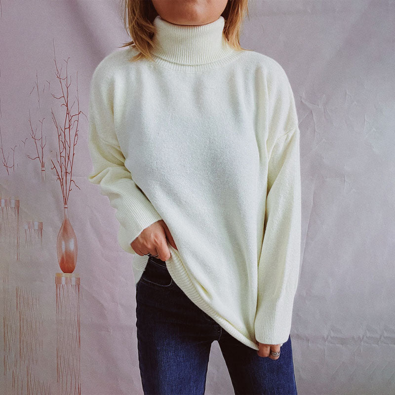 ModeGeist | Einfarbiger Warmer Strickpullover Für Alltag
