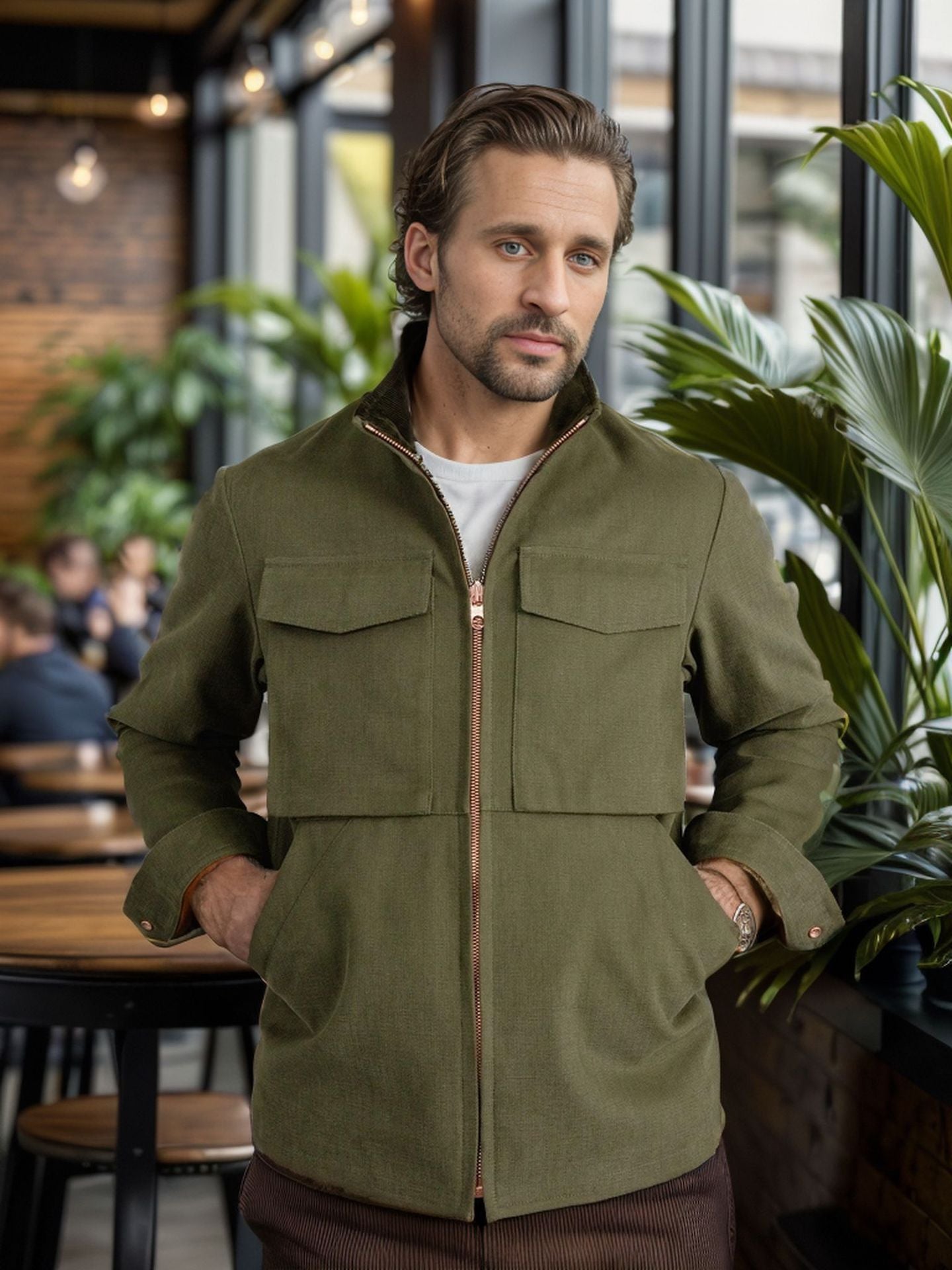 Herren modische Utility-Jacke ModeGeist