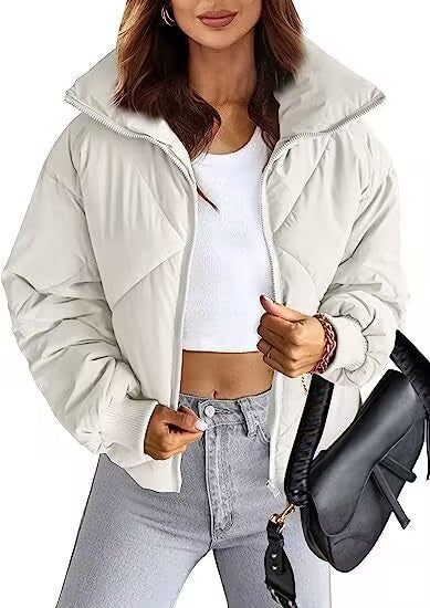 Damen Wärmeisolierte Steppjacke mit hohem Kragen und elastischen Bündchen ModeGeist