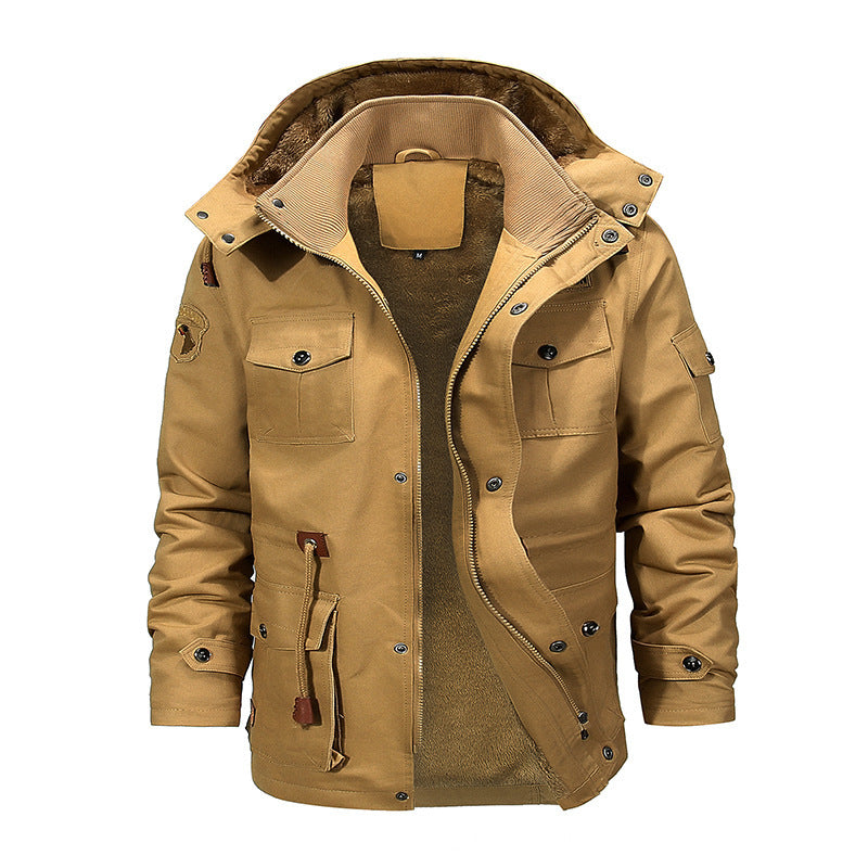 Herren robuste Utility-Jacke mit warmem Innenfutter ModeGeist