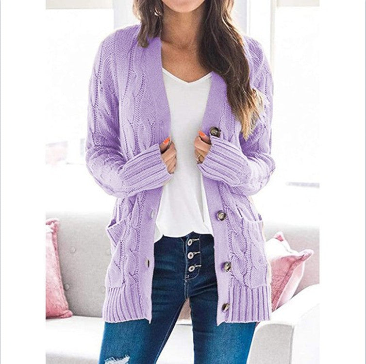 Damen Grobstrick-Cardigan mit aufwendigem Zopfmuster und praktischen Taschen ModeGeist