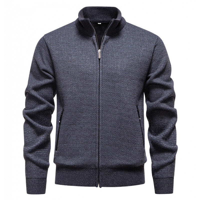 Herren Strickjacke mit modernem Reißverschluss und praktischen Taschen ModeGeist