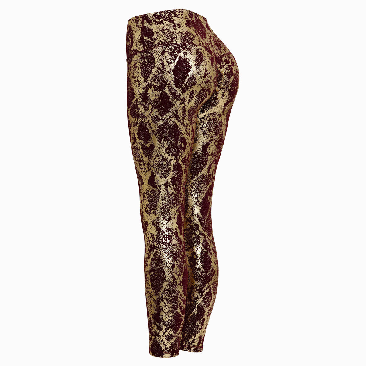 Damen Sportleggings im Schlangenprint mit hohem Bund ModeGeist
