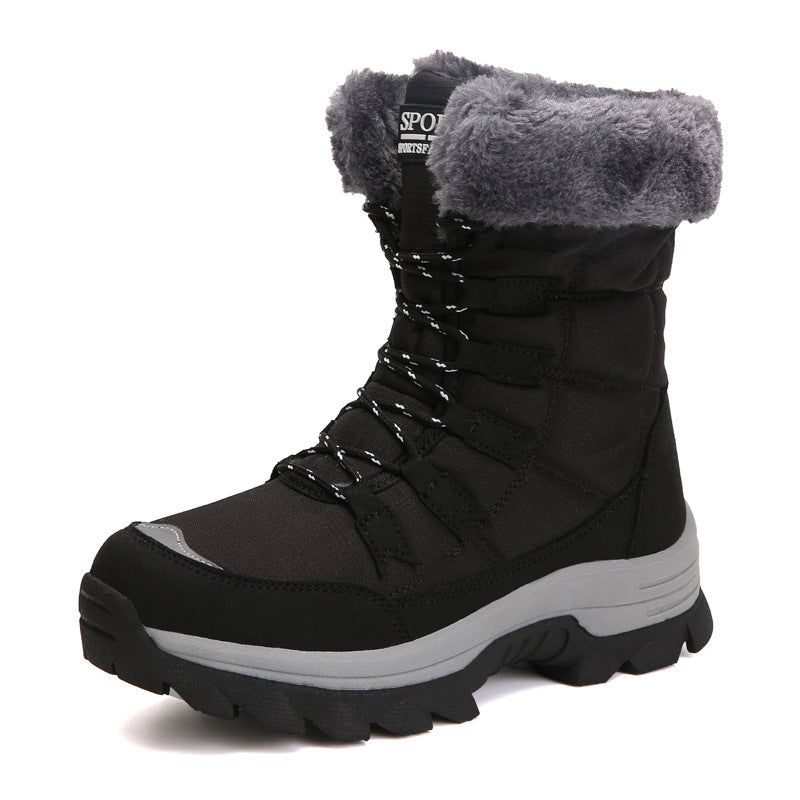 Damen Gefütterte Winterboots mit rutschfester Sohle und isolierendem Futter ModeGeist