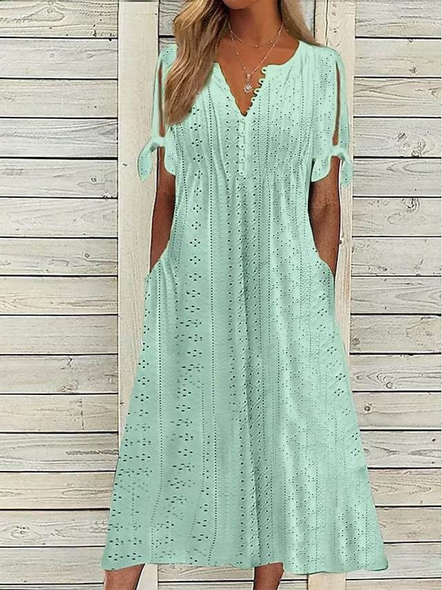 Stylish Maxidress with Playful Cut-Outs and Pockets by MODEGEIST