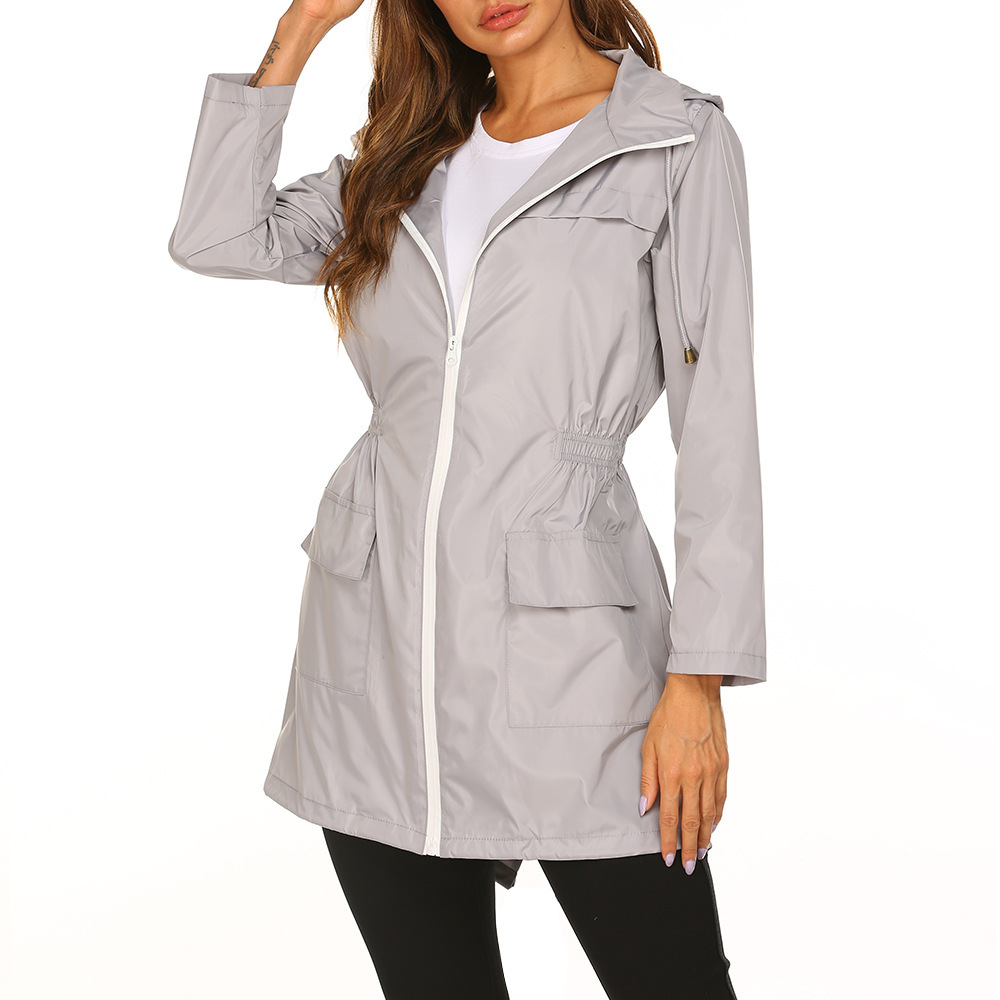 ModeGeist | Regenjacke mit Kapuze Lang