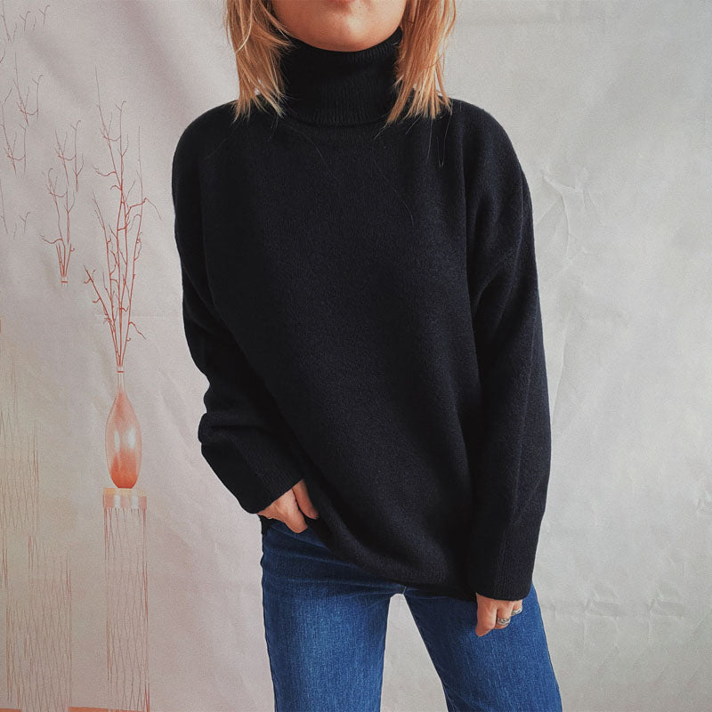ModeGeist | Einfarbiger Warmer Strickpullover Für Alltag