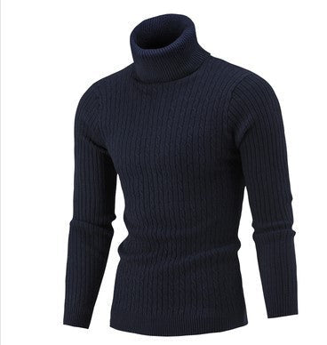 Herren stilvoller Rollkragenpullover mit Zopfmuster ModeGeist