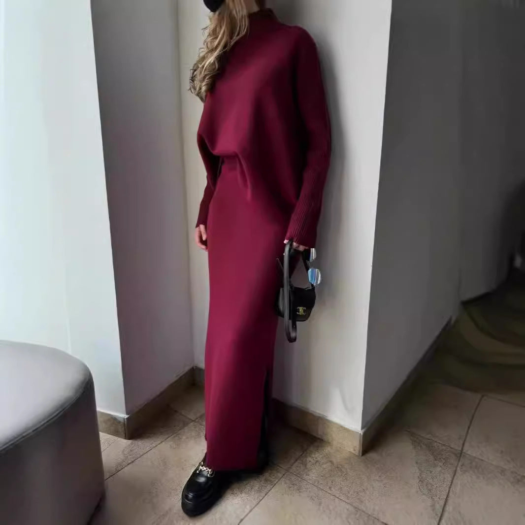 Damen Elegant gestricktes Maxikleid mit lässigem Schnitt ModeGeist