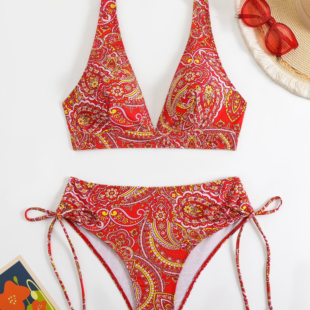 Modisches Damen Badeanzug Set mit verstellbarem High-Cut