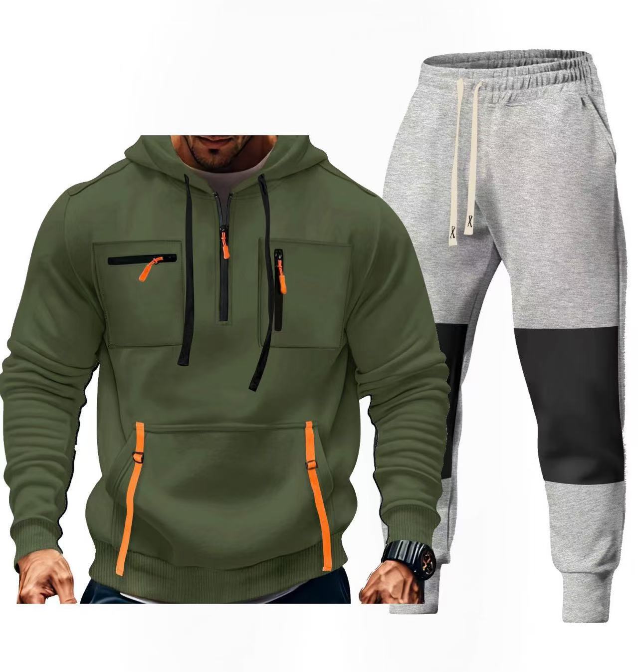 Herren Sportbekleidungsset mit funktionalen Taschen ModeGeist