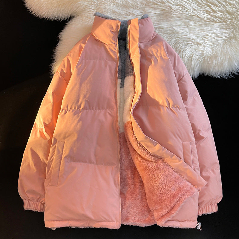 Damen Daunenjacke mit weichem Innenfutter und hohem Kragen ModeGeist