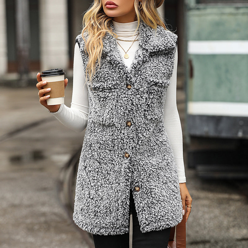 ModeGeist | Plüschwesten Strickjacke