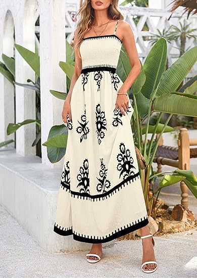 Elegantes Maxikleid für Damen mit Bordüre von MODEGEIST