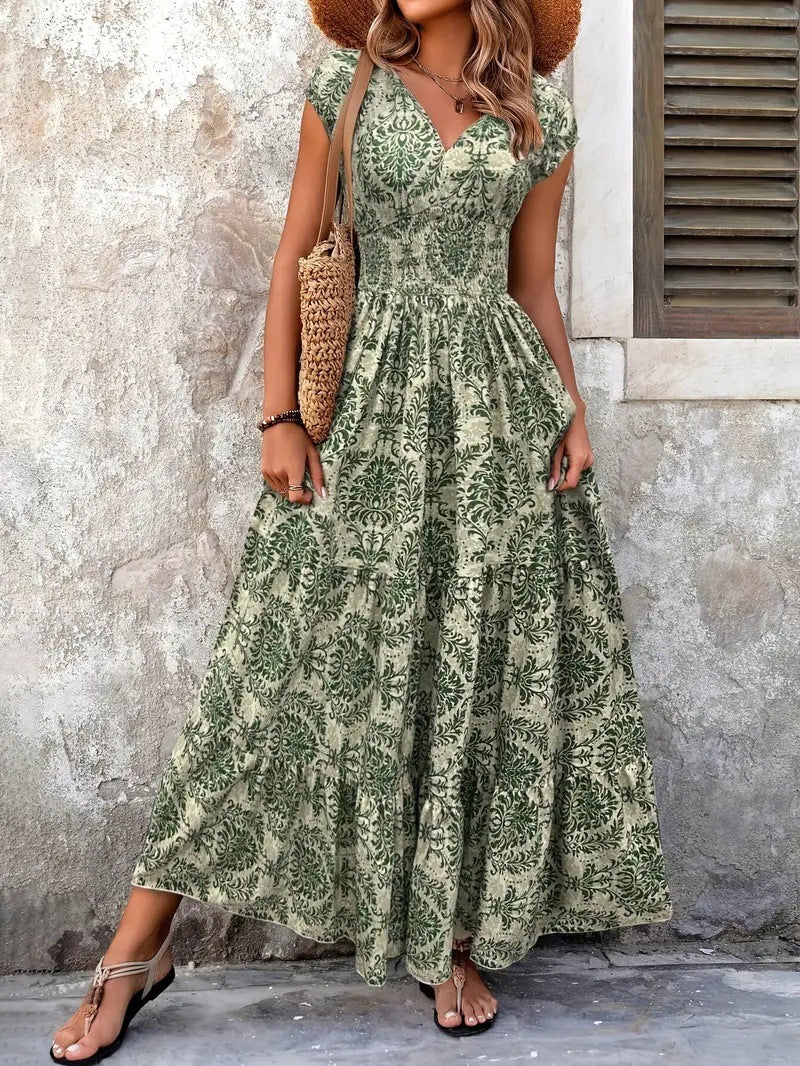 Romantisches Maxikleid für Damen, ärmellos, mit floralen Details von MODEGEIST