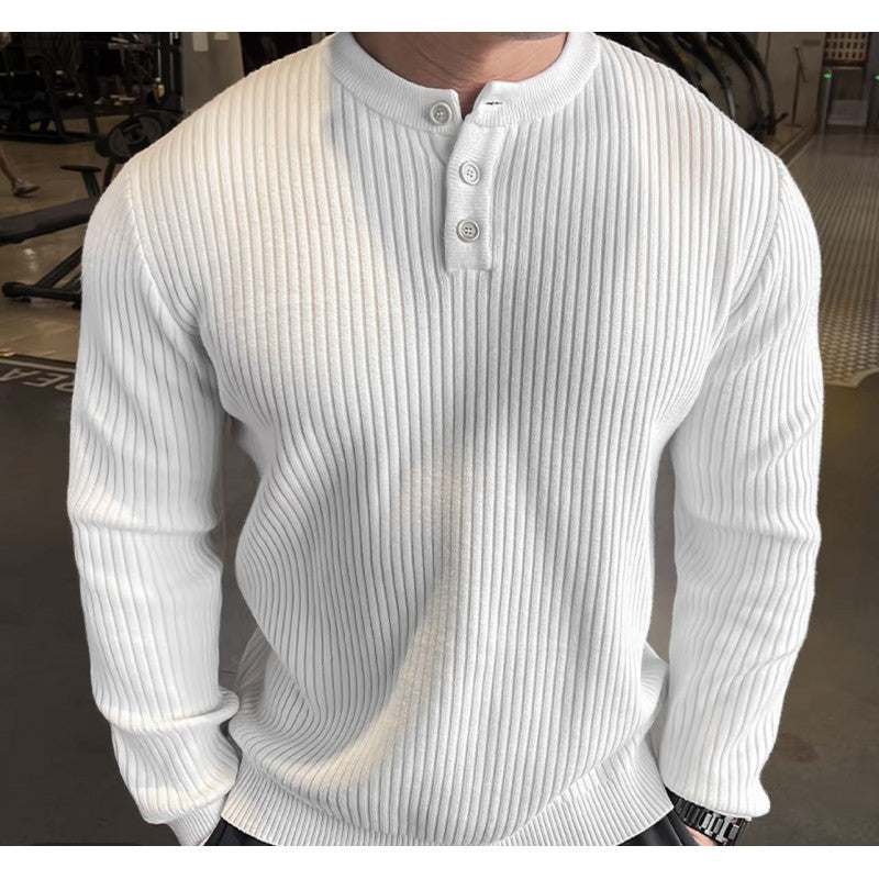 Herren Langarm Pullover mit strukturiertem Rippenstrick ModeGeist