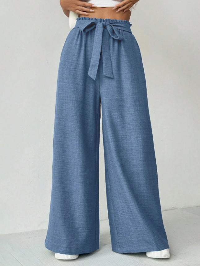 Damen Weit geschnittene Hosen mit verstellbarem Bund ModeGeist