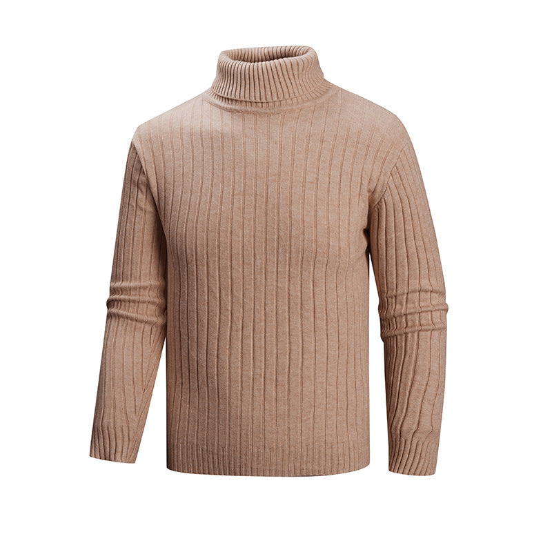Herren eleganter Pullover mit hohem Kragen und feiner Rippenstruktur ModeGeist