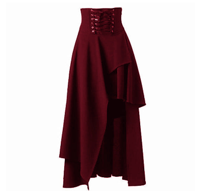 Damen Eleganter asymmetrischer Rock mit Schnürung ModeGeist