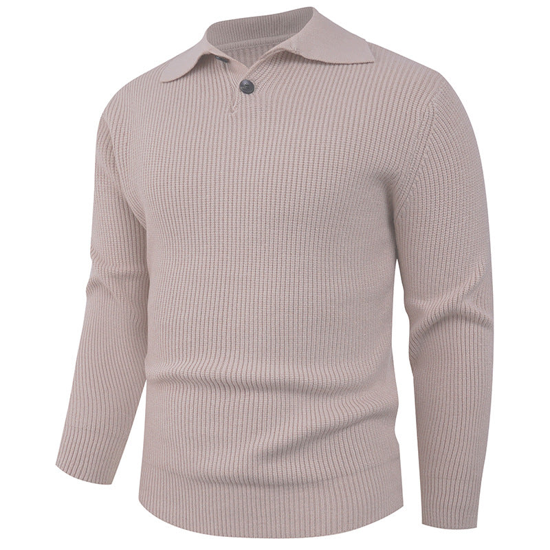 Herren Strickpullover mit modernem Polokragen und funktionalem Knopfverschluss ModeGeist