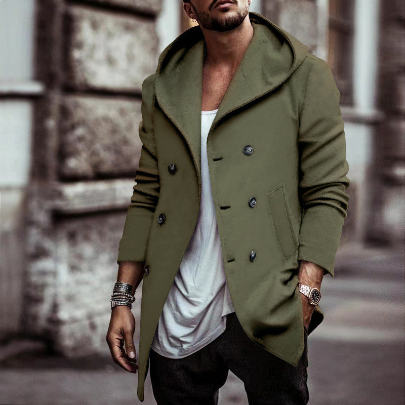 Herren modische Übergangsjacke mit Kapuze und eleganten Details ModeGeist