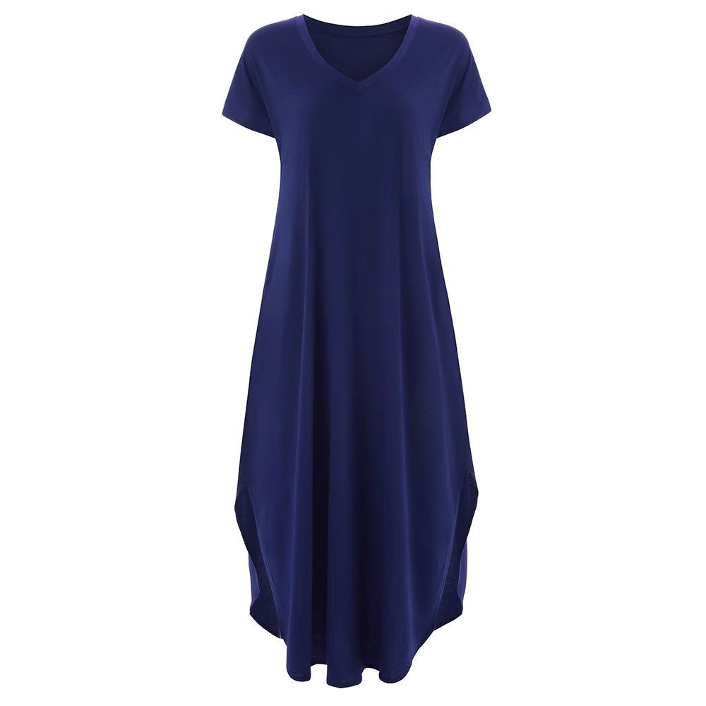 Elegantes Maxikleid für Damen mit fließendem Schnitt und offenem Rücken von MODEGEIST