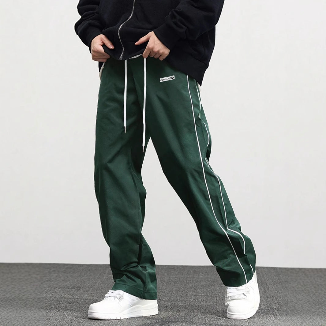 Herren Hochwertige Freizeithose mit verstellbarem Bund und seitlichen Streifen ModeGeist