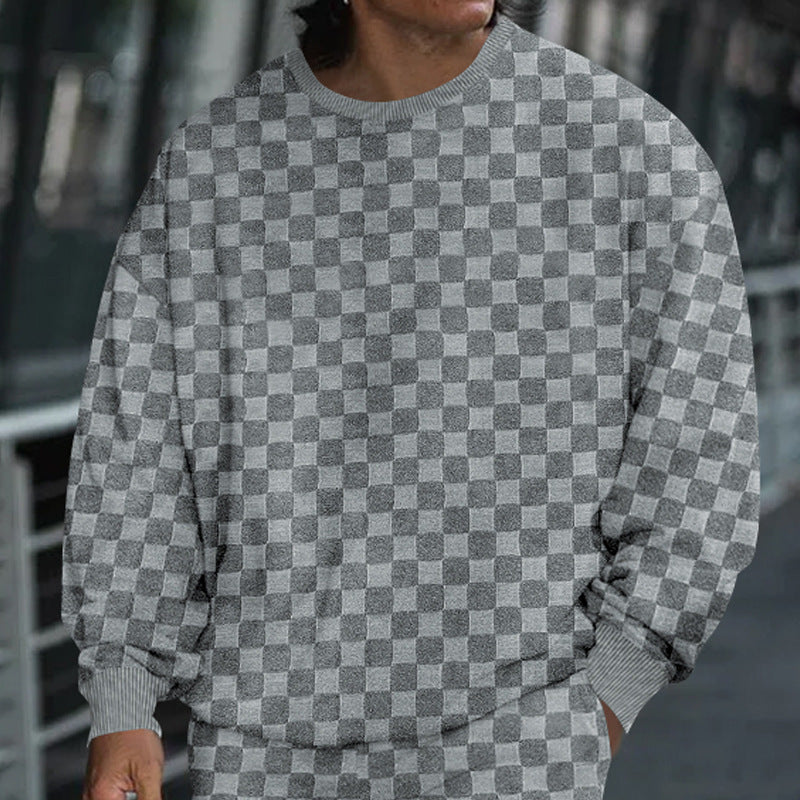 Herren Oversized Sweatshirt mit strukturiertem Muster ModeGeist