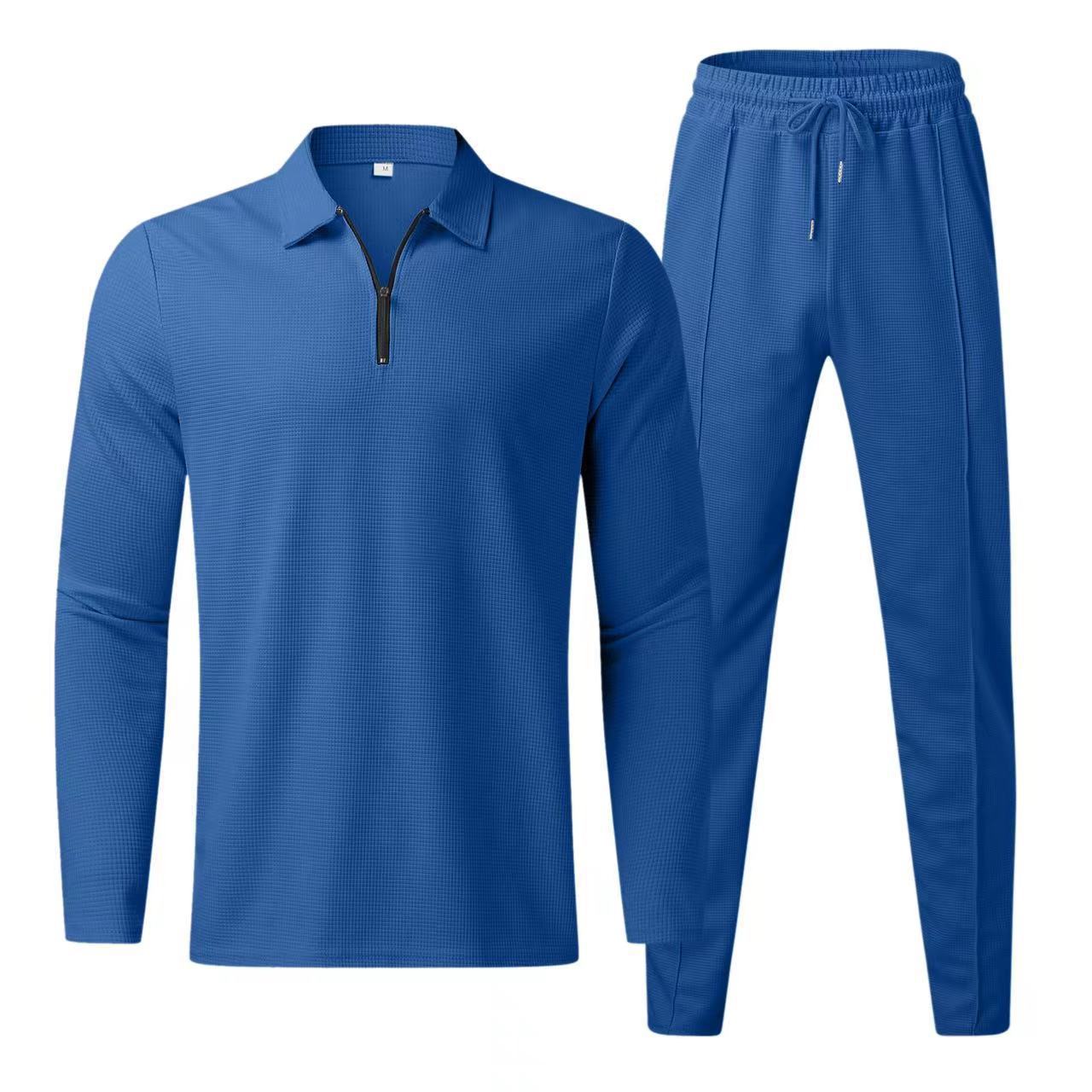 Herren Sportliches Freizeitset mit Polokragen und Reißverschluss ModeGeist