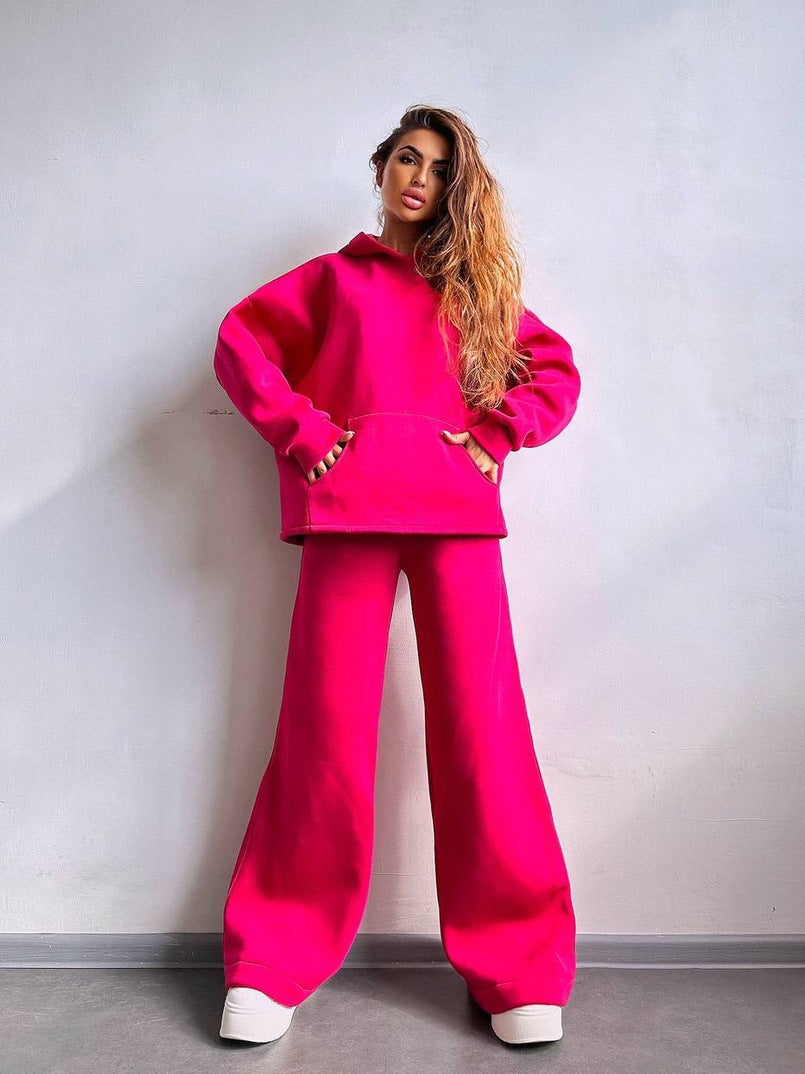 Damen Cooles Oversized Hoodie und weite Freizeithose ModeGeist