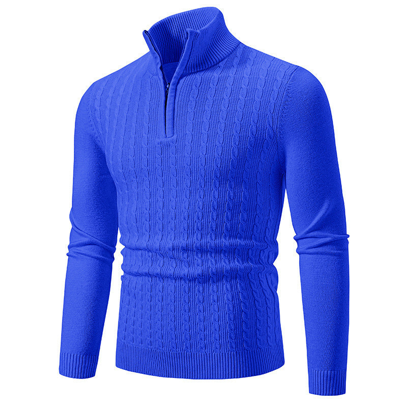 Herren modischer Rollkragenpullover mit Reißverschluss ModeGeist