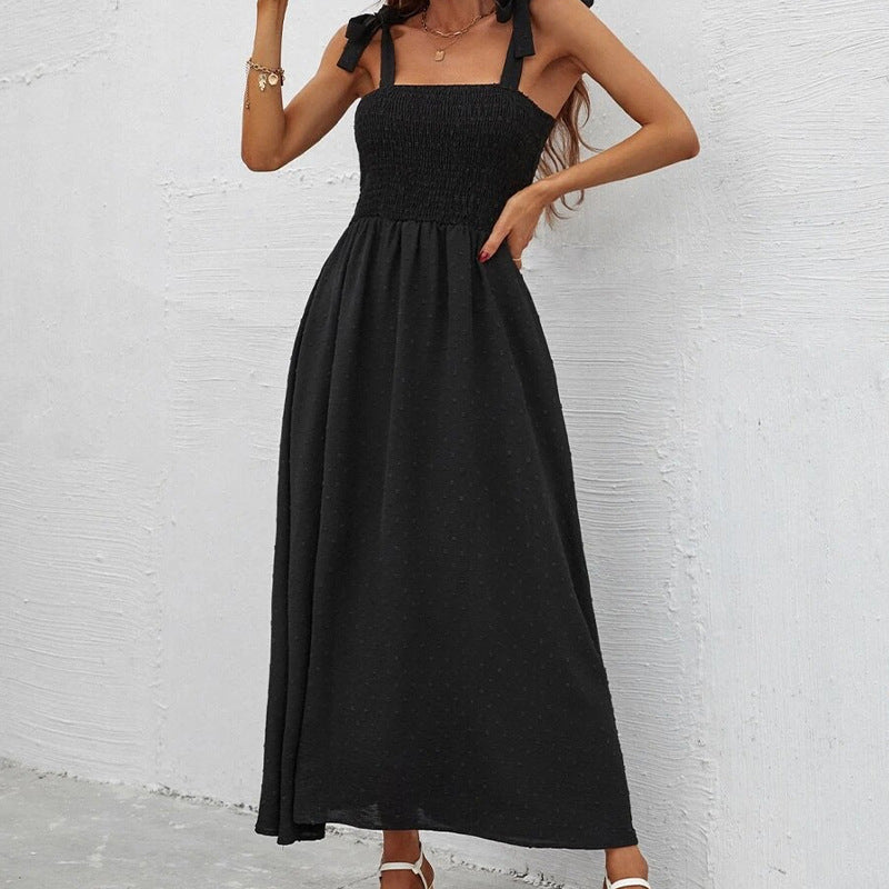Modisches Maxikleid für Damen mit Blumenmuster und dehnbarem Oberteil
