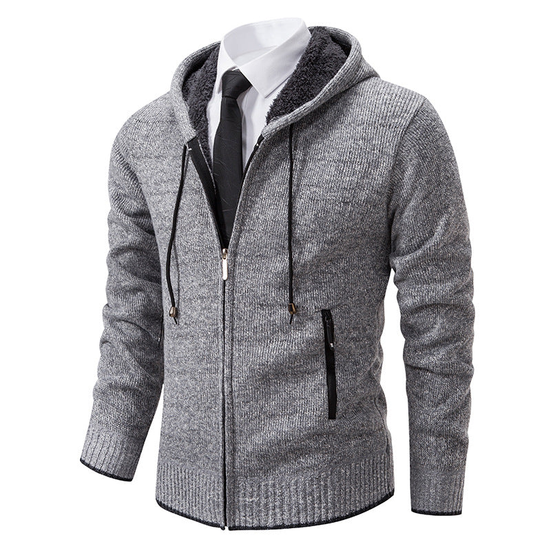 Herren Kapuzenjacke mit softem Fleece-Futter und eleganten Details ModeGeist