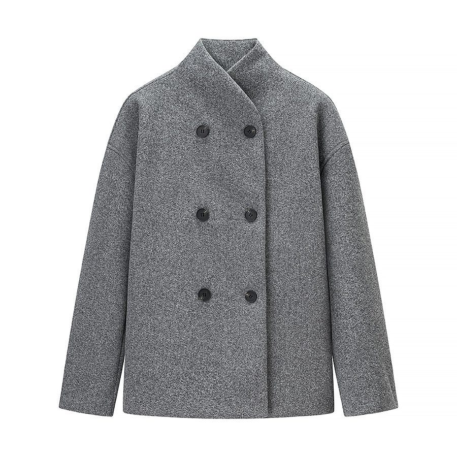 Damen modische Wolljacke im klassischen Schnitt ModeGeist