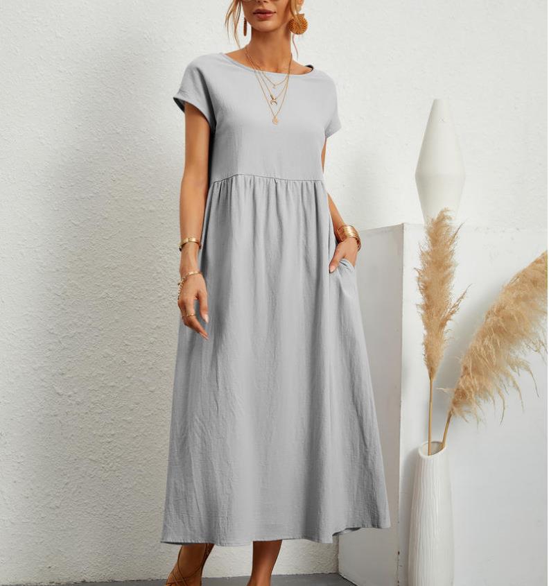 Elegantes, lässiges Damen-Midikleid mit Taschen von MODEGEIST