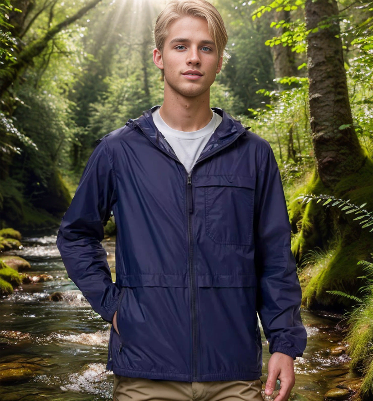 Herren winddichte Outdoor-Jacke ModeGeist