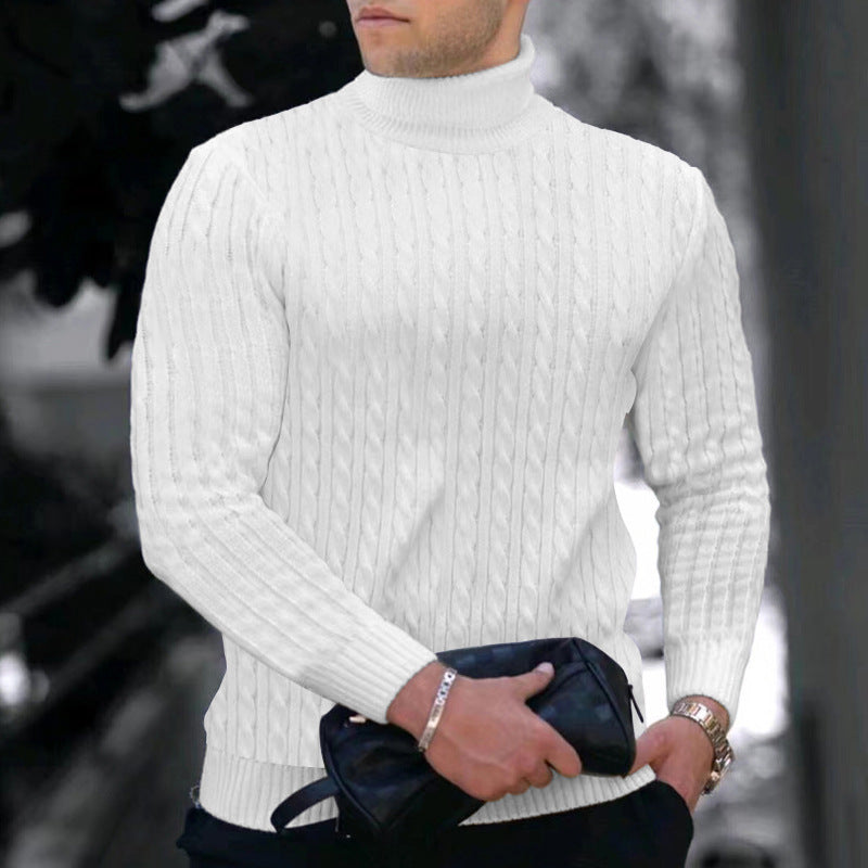 Herren moderner Rollkragenpullover mit strukturiertem Design ModeGeist